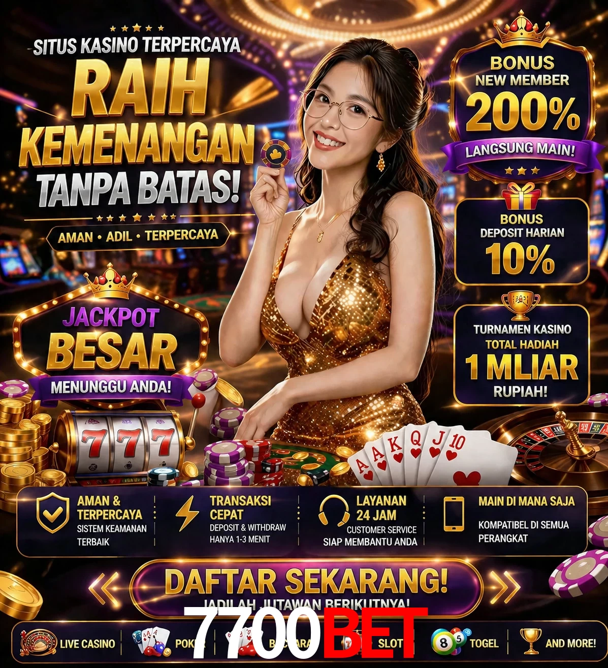Roleta e blackjack 7700Bet