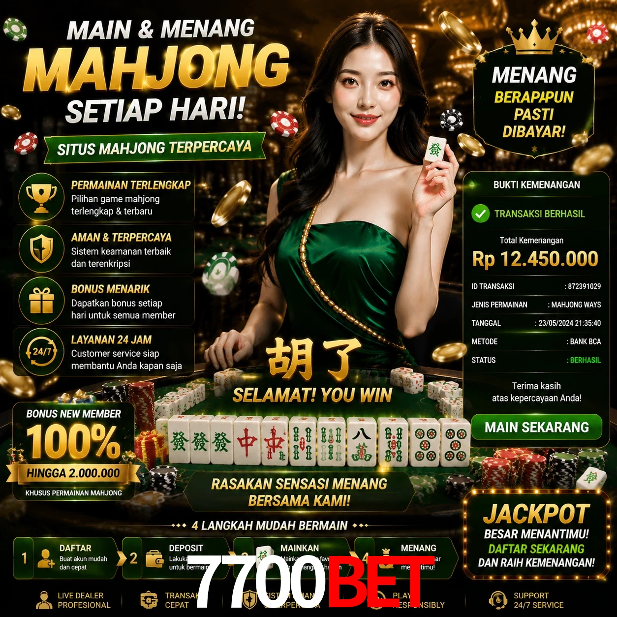 Ganhar e sacar na 7700Bet